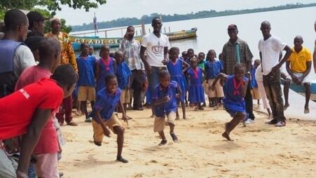 A race on the beach